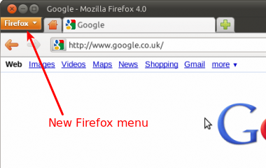 Firefox 4.0 menu button